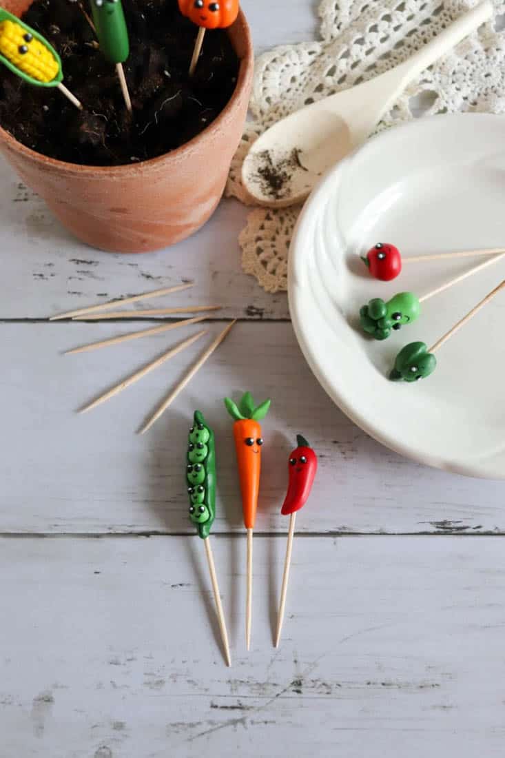 Clay Vegetable Garden Markers